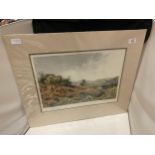 A LIMITED EDITION MOUNTED PRINT 77/175 ENTITLED MINING VALLEY SIGNED PATRICIA LANGMEAD