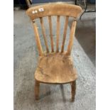 A PINE KITCHEN CHAIR