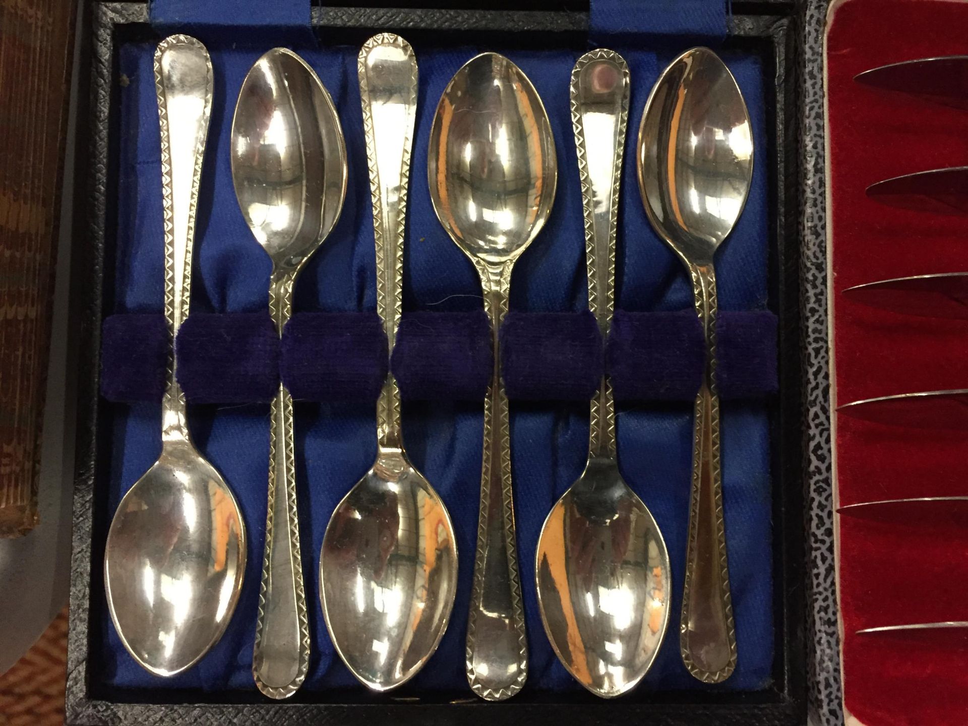 THREE BOXES OF FLATWARE TO INCLUDE KNIVES, FORKS AND TEASPOONS - Image 3 of 4