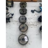 A COLLECTION OF FIVE FLY FISHING REELS