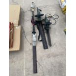 THREE VARIOUS ELECTRIC HEDGE TRIMMERS TO INCLUDE BLACK AND DECKER ETC