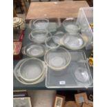 AN ASSORTMENT OF VARIOUS GLASS DISHES