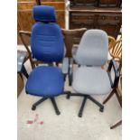 TWO MODERN OFFICE SWIVEL CHAIRS