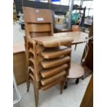 SIX BENTWOOD STACKING CHAIRS