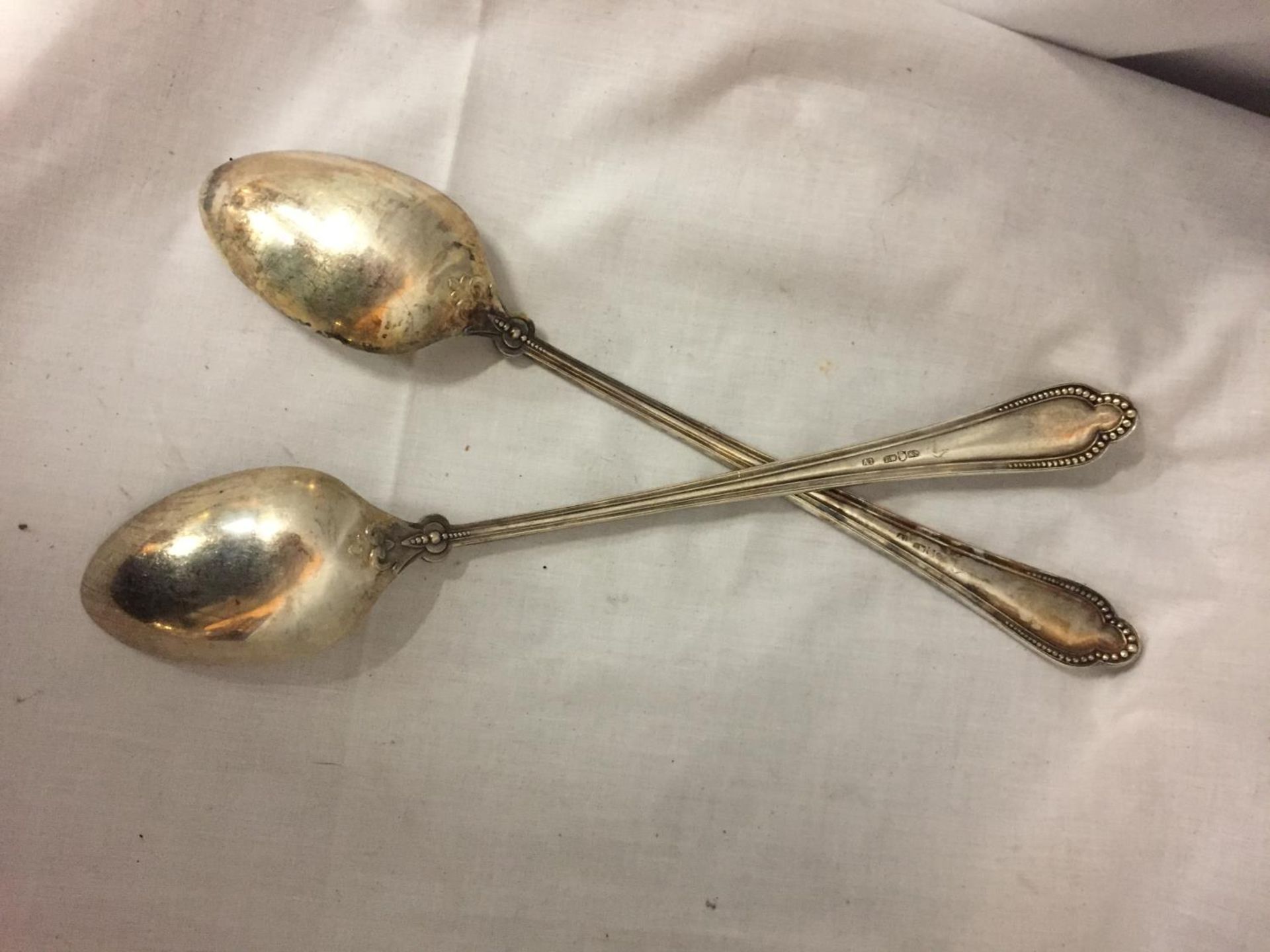 TWO LARGE SERVING SPOONS - Image 2 of 3