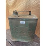 A VINTAGE ESSO FUEL CAN WITH BRASS CAP