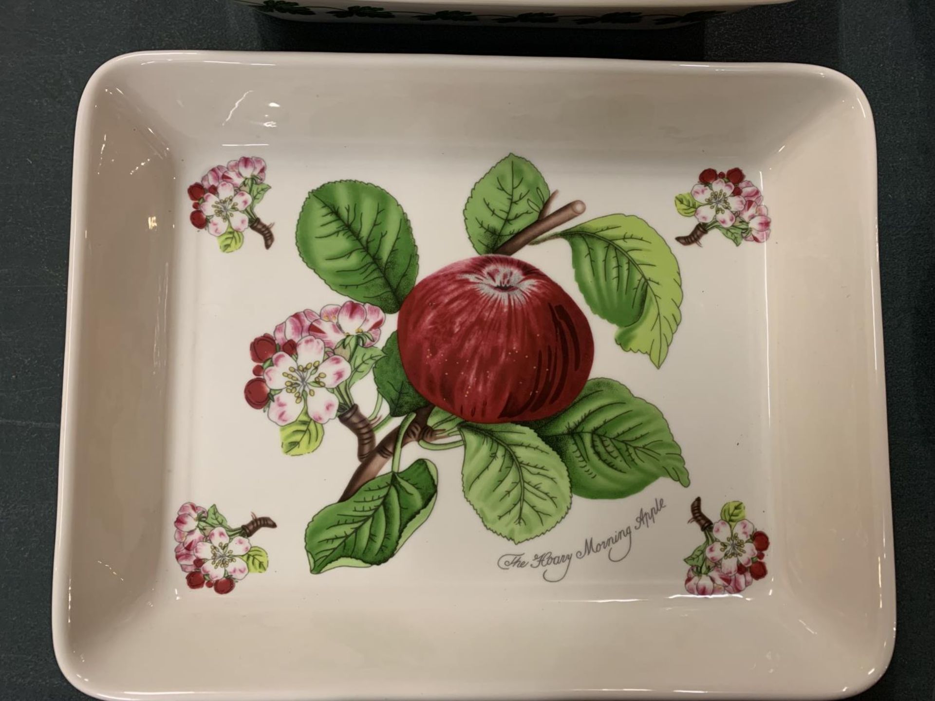 THREE PORTMERION DISHES DECORATED WITH FLORAL THEMES - Image 2 of 4
