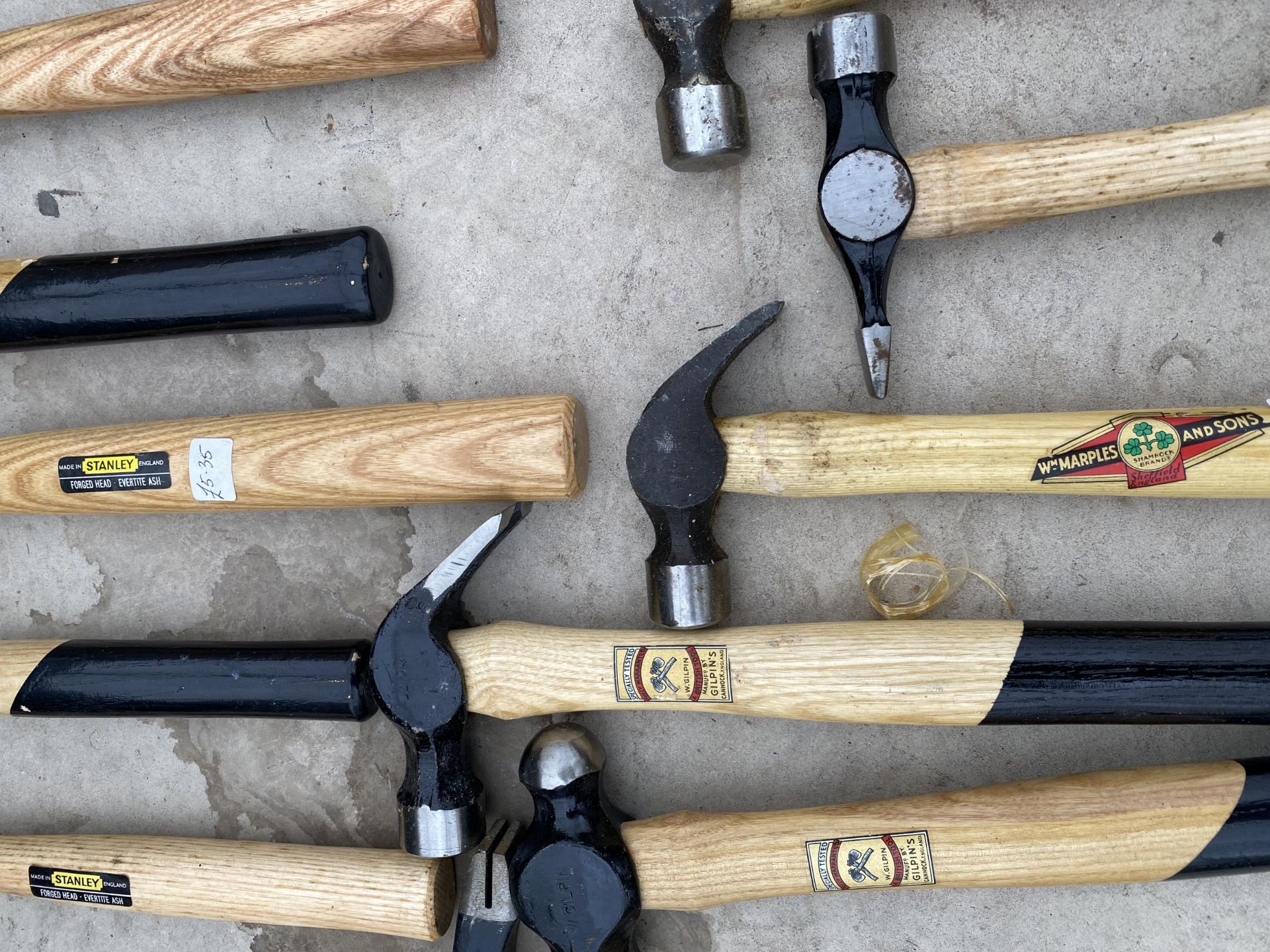 AN ASSORTMENT OF AS NEW HAMMERS TO INCLUDE STANLEY AND W.MARPLES ETC - Image 2 of 2
