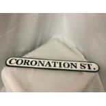 A CAST 'CORONATION STREET' SIGN