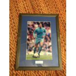 A FRAMED SIGNED PICTURE OF JAMIE REDKNAPP PLAYING FOR TOTTENHAM WITH CERTIFICATE OF AUTHENTICITY