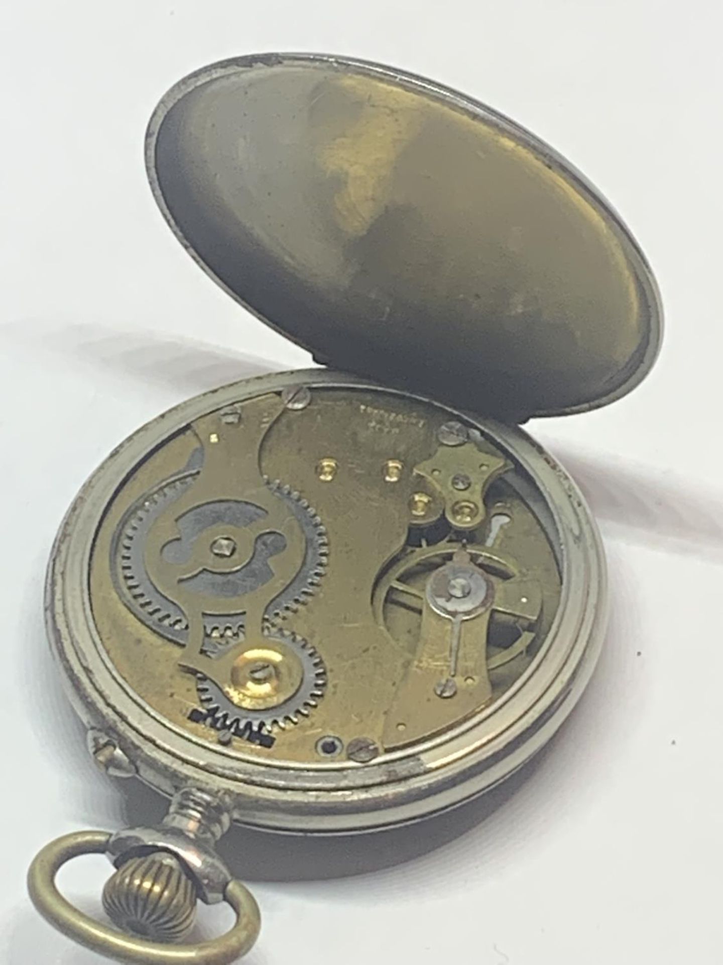 A RAILWAY POCKET WATCH GRE ROSKOFF PATENT POCKET WATCH A/F - Image 4 of 4