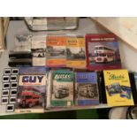 A LARGE COLLECTION OF BUS MEMORABELIA TO INCLUDE PHOTOGRAPHIC SLIDES, BOOKS AND A NUMBER OF 'BUSES