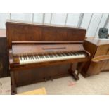 A WALNUT CASED OVERSTRUNG PIANO, BEARING TOWER LABEL