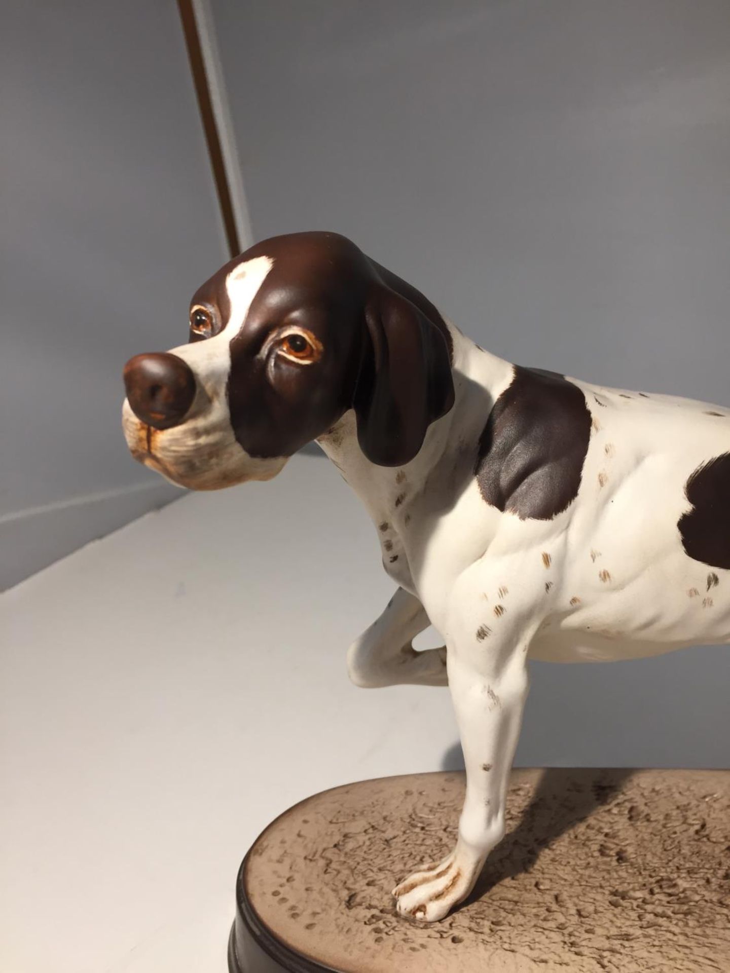 A BESWICK POINTER ON A CERAMIC PLINTH - Image 4 of 6