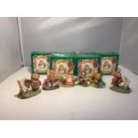 SIX BESWICK COUNTRY COUSINS FIGURES WITH BOXES