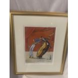 A GILT FRAMED LIMITED EDITION LIZ TAYLOR WEBB PICTURE 'ALL THAT JAZZ' PENCIL SIGNED TO LOWER RIGHT