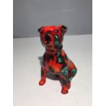 A HANDPAINTED AND SIGNED ANITA HARRIS STAFFY DOG