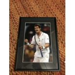 A FRAMED SIGNED PICTURE OF ANDY MURRAY