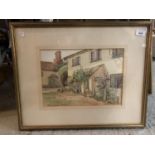 A FRAMED AND MOUNTED WATERCOLOUR PAINTING SIGNED BY DOROTHY JACOB