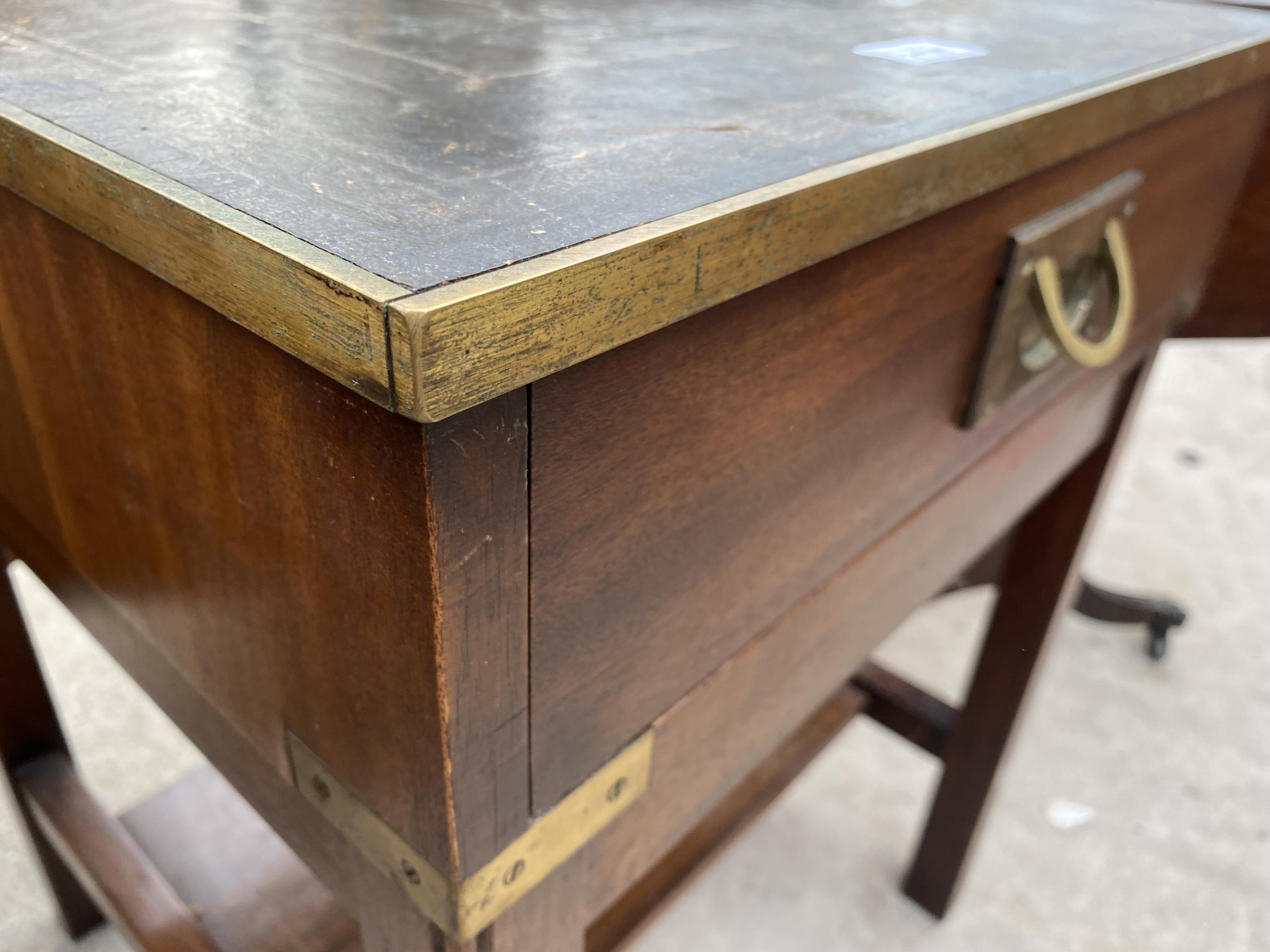 AN ANTIQUE STYLE LAMP TABLE AND MINIATURE SOFA TABLE - Image 6 of 6