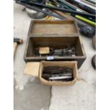 AN ASSORTMENT OF ITEMS TO INCLUDE LATHE PARTS AND CLAMPS ETC