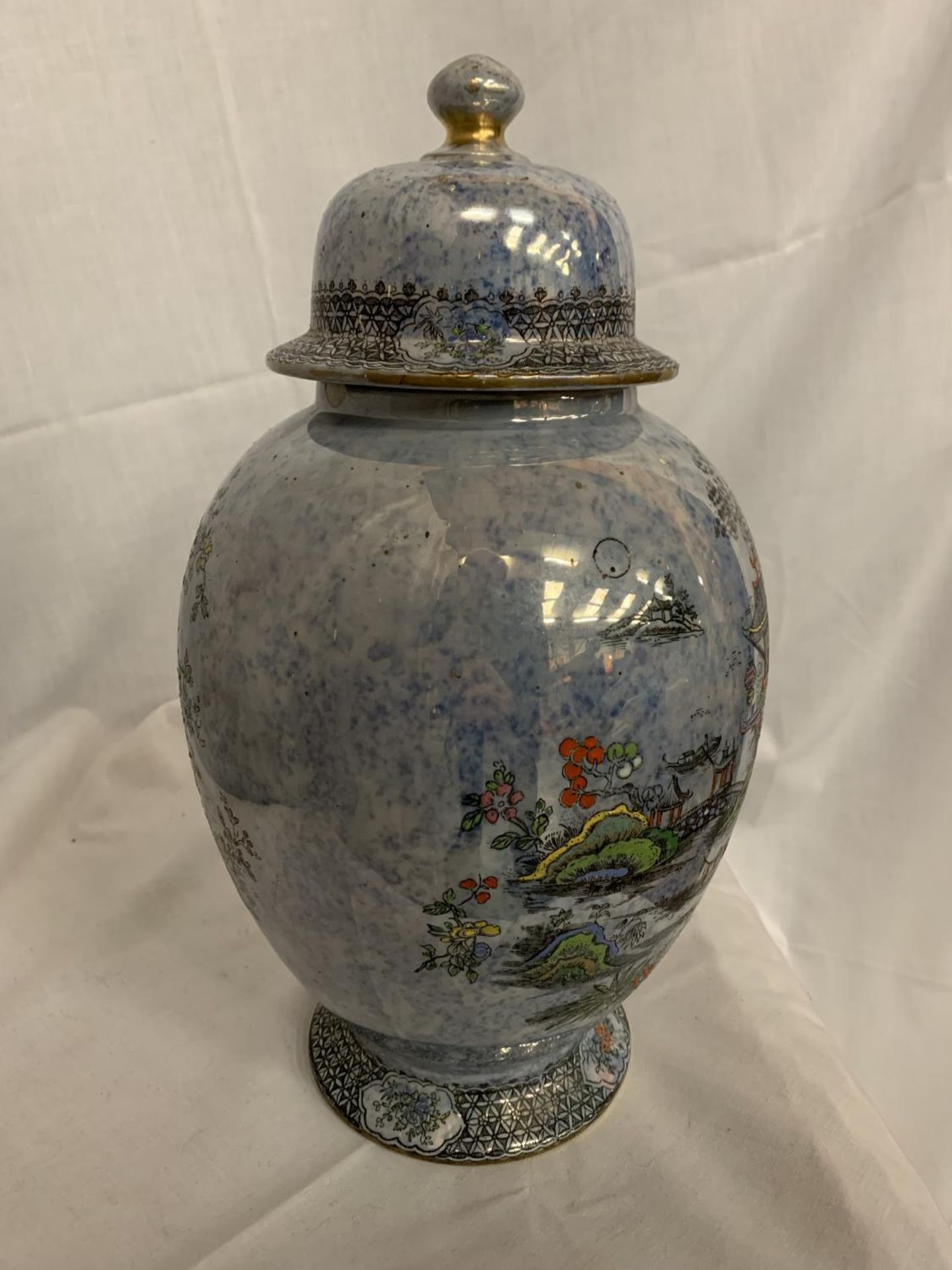 A LARGE A.G HARLEY JONES WILTON WARE LUSTRE GINGER JAR APPROXIMATELY 38CM TALL - Image 3 of 5