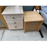 TWO MODERN BEDSIDE CHESTS OF DRAWERS