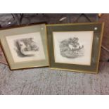 TWO FRAMED LIMITED EDITION PICTURES OF PRESTBURY SIGNED GELDART 234/600 AND 92/600