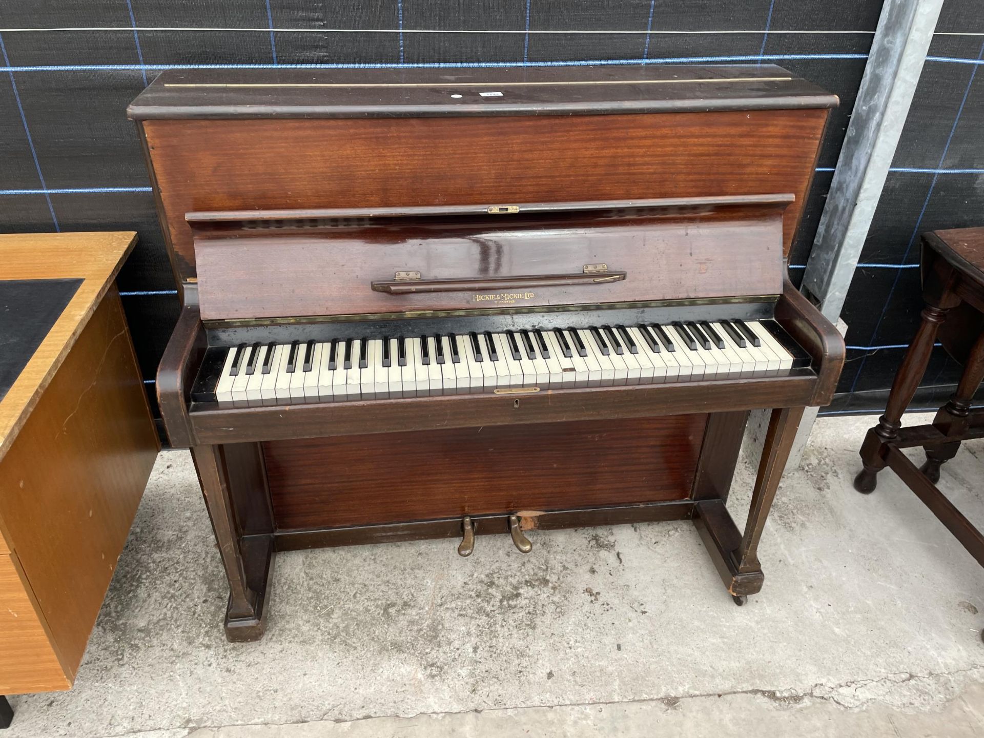 AN OVERSTRUNG PIANO (HICKIE & HICKIE LTD, GLOVES)