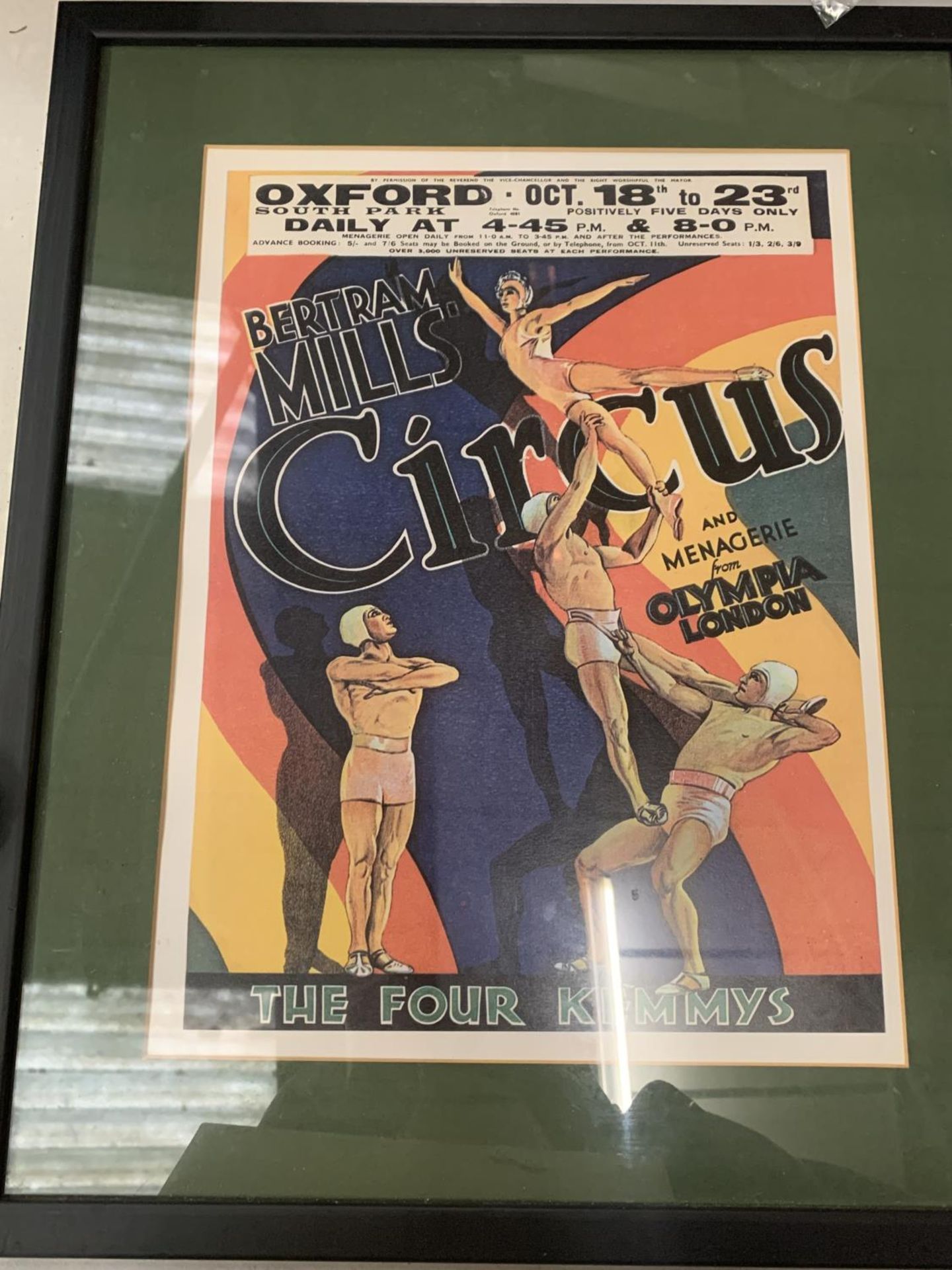 A FRAMED CIRCUS POSTER