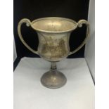 A HALLMARKED BIRMINGHAM SILVER ENGRAVED TROPHY GROSS WEIGHT 190 GRAMS