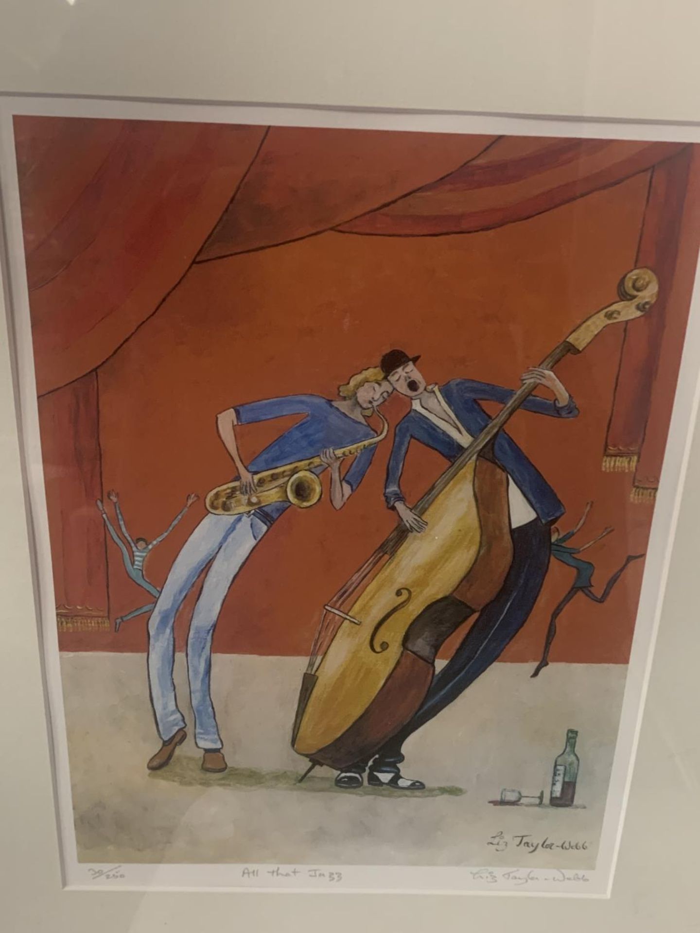 A GILT FRAMED LIMITED EDITION LIZ TAYLOR WEBB PICTURE 'ALL THAT JAZZ' PENCIL SIGNED TO LOWER RIGHT - Image 2 of 3