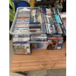 A LARGE ASSORTMENT OF DVDS AND XBOX 360 GAMES