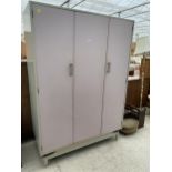 A G-PLAN E-GOMME PAINTED WARDROBE WITH BI-FOLD AND SINGLE DOOR