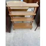 A 1970'S OPEN FOUR TIER BOOKSHELF 32" WIDE