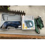 THREE VARIOUS POWER TOOLS TO INCLUDE A TOLEDO JIGSAW, A FERM SANDER AND A FURTHER SANDER