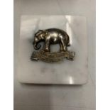 A 19TH ALEXANDERS HUSSARS MARBLE PAPERWEIGHT