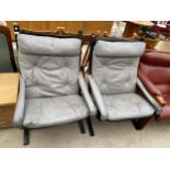 TWO VESTLANDSK ARMCHAIRS