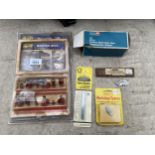 AN ASSORTMENT OF TOOLS TO INCLUDE ROUTER BITS AND CARBON STEEL HOLE SAW BLADES ETC