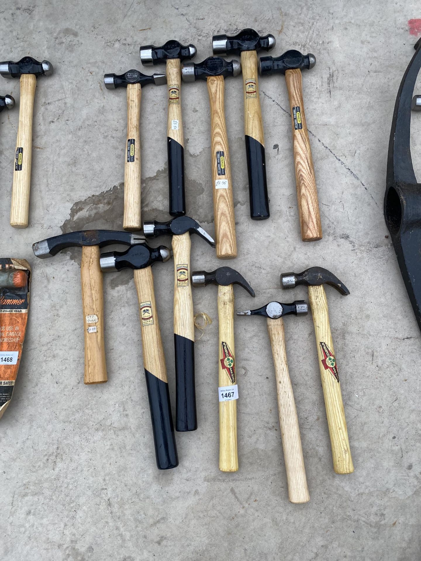 AN ASSORTMENT OF AS NEW HAMMERS TO INCLUDE STANLEY AND W.MARPLES ETC