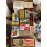 VARIOUS BOXED VINTAGE ITEMS TO INCLUDE HAIR CLIPPERS, TROUSER PRESS, BREAST RELIEVERS ETC