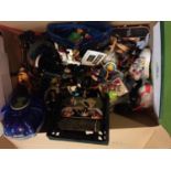 VARIOUS TOY FIGURES TO INCLUDE DARTH VADER, STAR WARS FIGURES, SCOOBY DOO, ETC