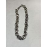 A HEAVY SILVER BELCHER CHAIN BRACELET