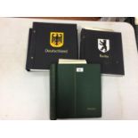 THREE STOCK ALBUMS OF GERMAN STAMPS WITH WELL FILLED CONTENTS