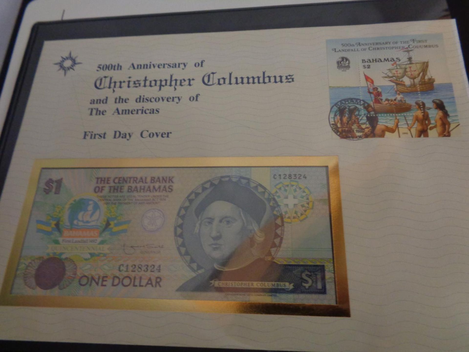 THE MARITIME COLLECTION OF STAMPS IN A BINDER , FEATURING CHRISTOPHER COLUMBUS . NOTED BANKNOTE - Image 5 of 8