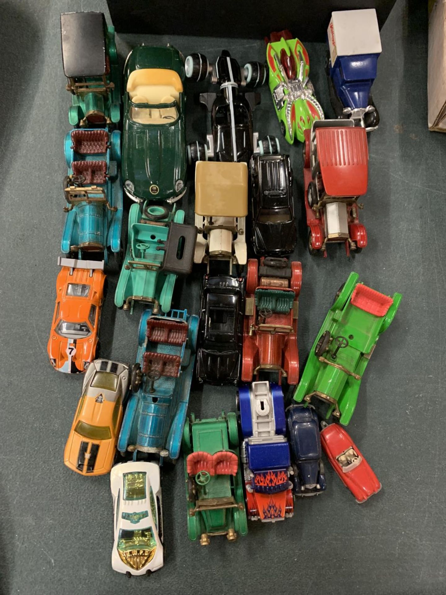 A BOX OF TOY CARS