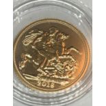 A 2018 GOLD SOVEREIGN