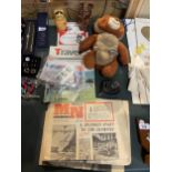 A VARIETY OF ITEMS FROM THE RUSSIAN OLYMPICS 1980 TO INCLUDE MISHA BEAR, THE MASCOT OF THE OLYMPICS,