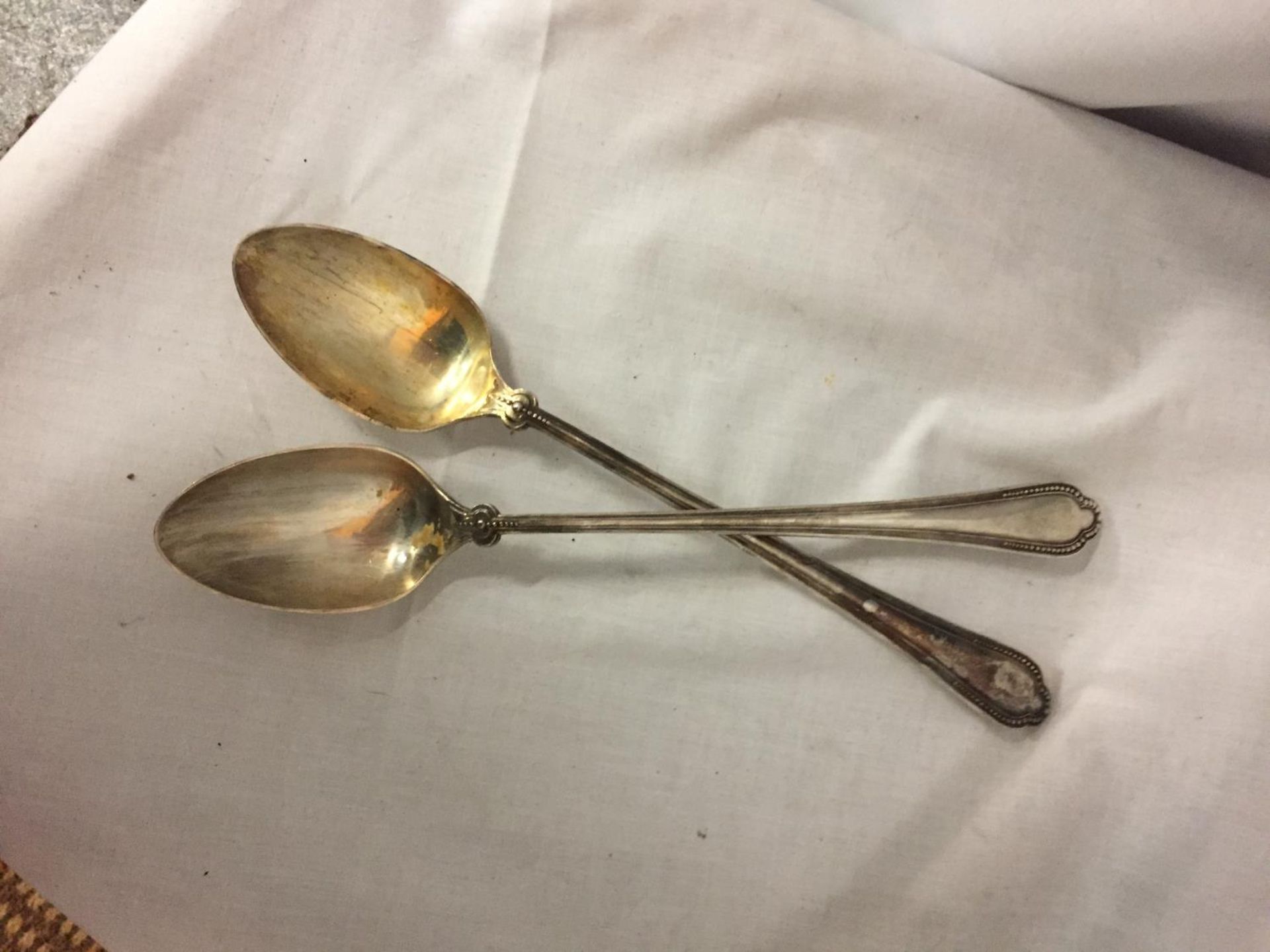 TWO LARGE SERVING SPOONS