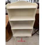 A PAINTED FOUR TIER OPEN BOOKCASE 24" WIDE